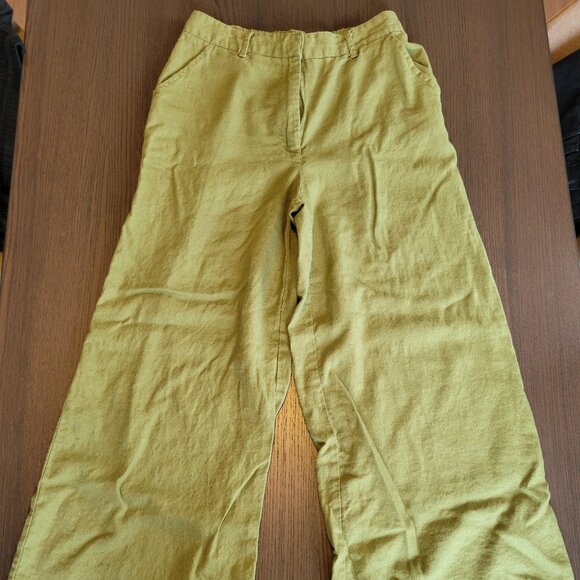 Max Studio Linen Blend Wide Leg Trousers - Picture 3 of 5